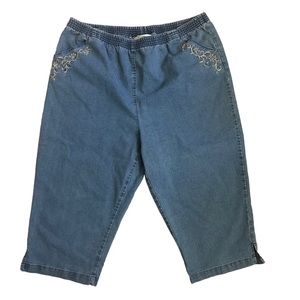 Vintage Jeans size 16 Tradition County Collection 3/4 length elastic waist